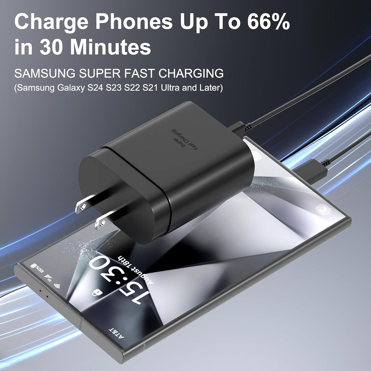 Samsung USB-C Super Fast Charging Power Adapter,25W PD Charger Block for Samsung Galaxy S23 Ultra/S23/S23+/S22/S22 Ultra/S22+/Note 20/S20/S21/S10, Galaxy Tab S7/S8(2 Pack)