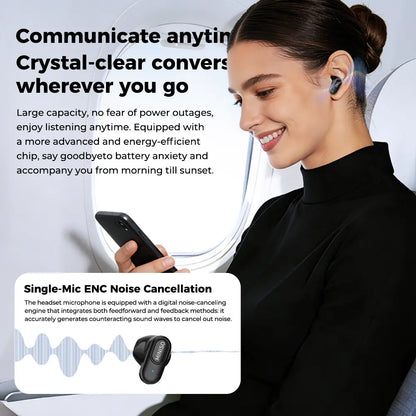 MINISO MS126 Bluetooth 6.0 Earphones,Led Display High Fidelity Waterproof Wireless Earphones, Suitable for Office, Sports, Study and Audio Calls ,Built-In Microphone , Earphones