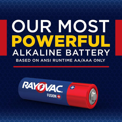 Fusion AA Batteries (8 Pack), Double a Alkaline Batteries