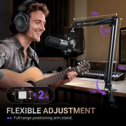 FIFINE K688 Neo USB/XLR Podcast Microphone – Dynamic Pro Mic, Mute & Monitor for Streaming, Gaming, Vocal & Music Recording Audio, for PC Smartphone Mixer, Boom Arm
