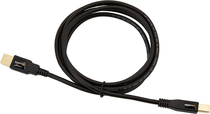 USB 2.0 Cable, USB-A to USB-B, for Printer or External Hard Drive, Connect to Computer/Laptop/Pc, 480 Mbps Transfer Speed, Gold-Plated Connectors, 6 Foot, Black