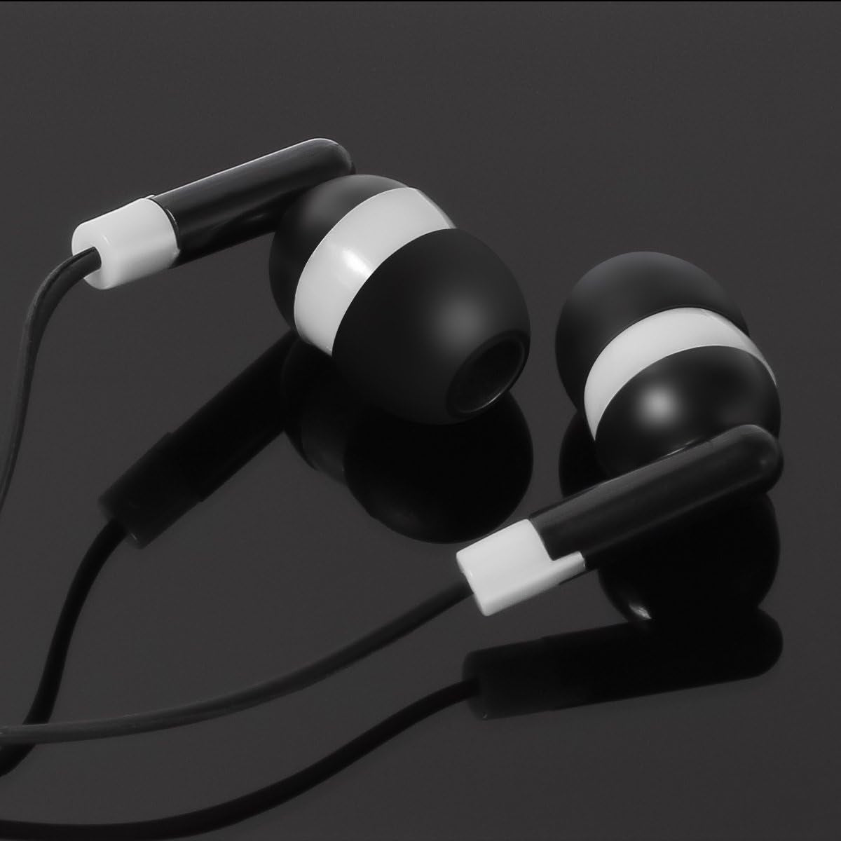 Bulk Earbuds Headphones Wholesale KWA-08-W Earphones, 100 Pack Disposable Ear Buds Bulk Individually Wrapped Headphones for School Classroom Students White