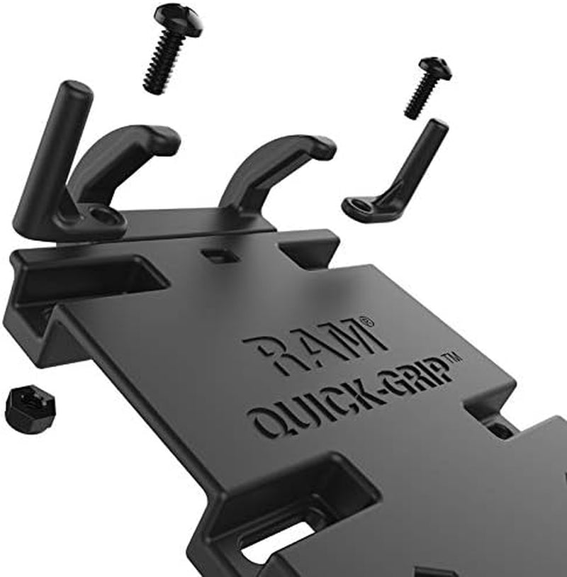 Quick-Grip Large Phone Mount with Handlebar U-Bolt Base RAM-B-149Z-A-PD4U with Short Arm for Motorcycle, ATV/UTV, Bike