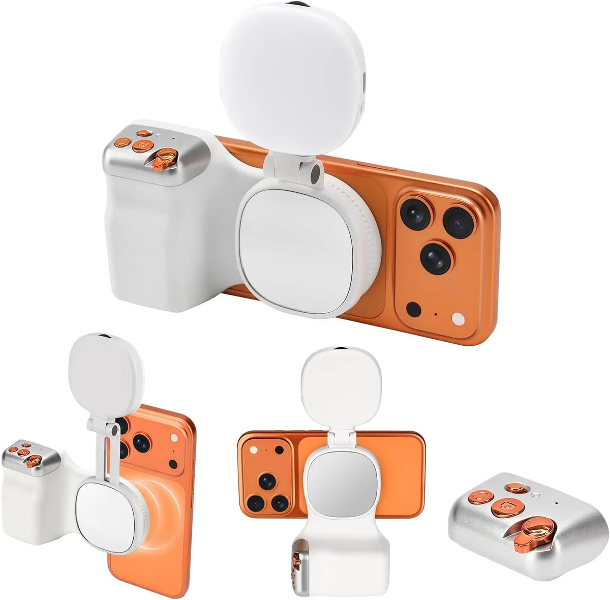 Magnetic Phone Camera Grip, Fun Shot Magnetic Camera Grip & Selfie Light for Iphone & Android with Wireless Shutter Button, Creator Kit for Tiktok/Selfies/Photography/Video