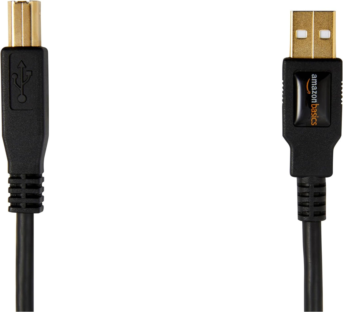 USB 2.0 Cable, USB-A to USB-B, for Printer or External Hard Drive, Connect to Computer/Laptop/Pc, 480 Mbps Transfer Speed, Gold-Plated Connectors, 6 Foot, Black