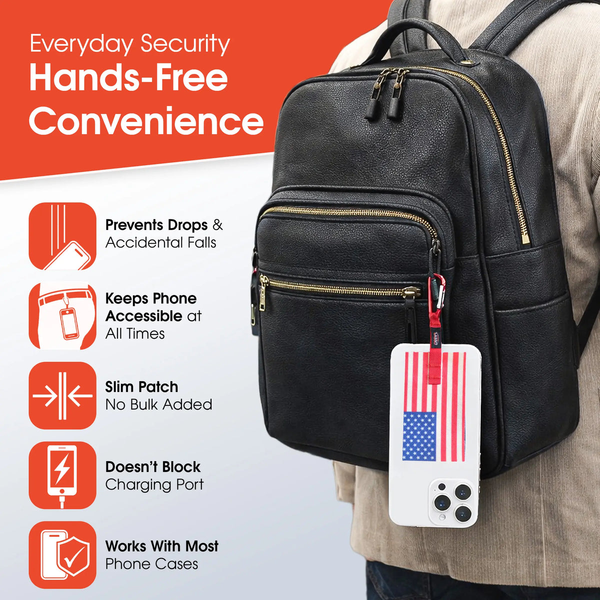 Phone Lasso Smartphone Lanyard Tethering System Universal Design for All Handheld Devices & Cases