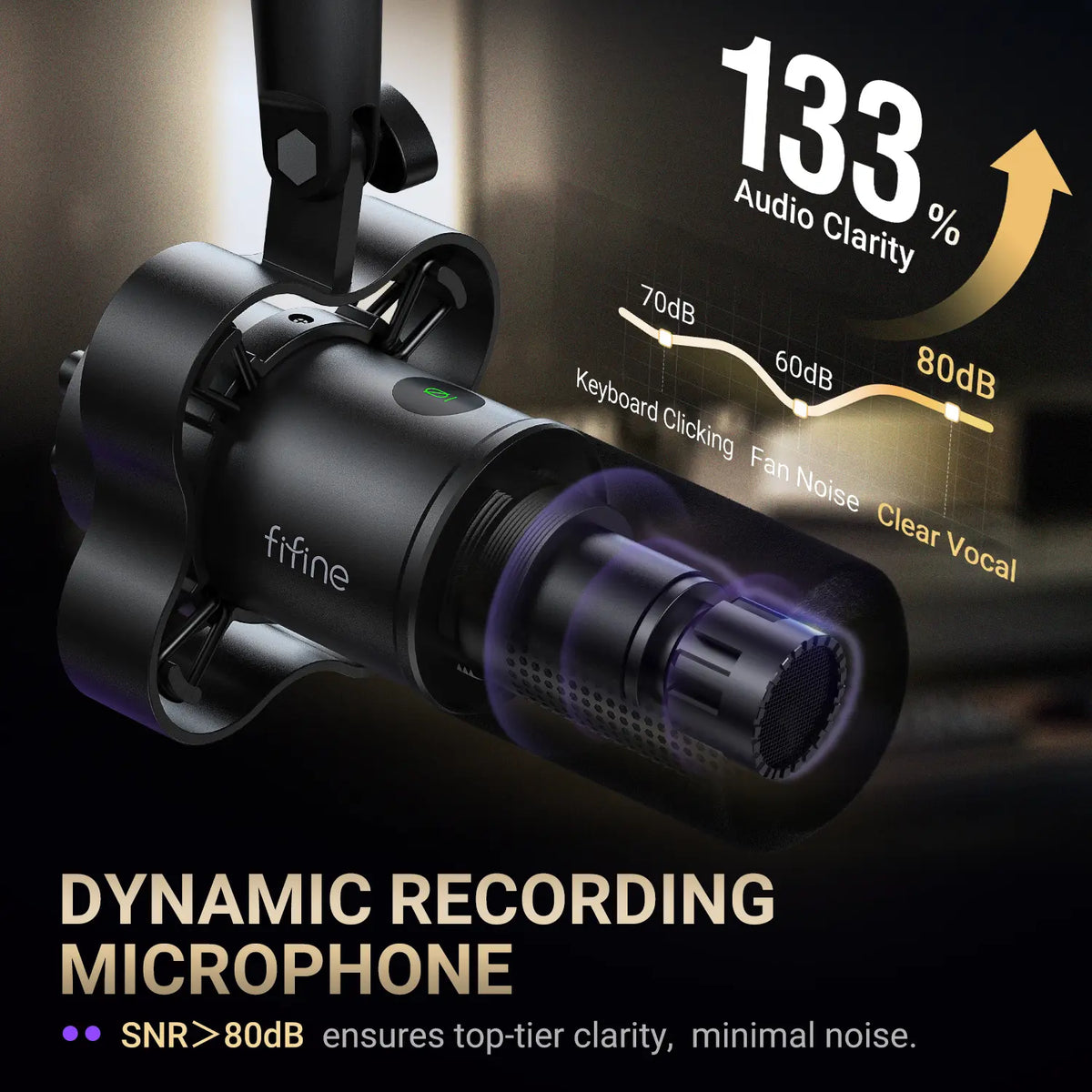 FIFINE K688 Neo USB/XLR Podcast Microphone – Dynamic Pro Mic, Mute & Monitor for Streaming, Gaming, Vocal & Music Recording Audio, for PC Smartphone Mixer, Boom Arm