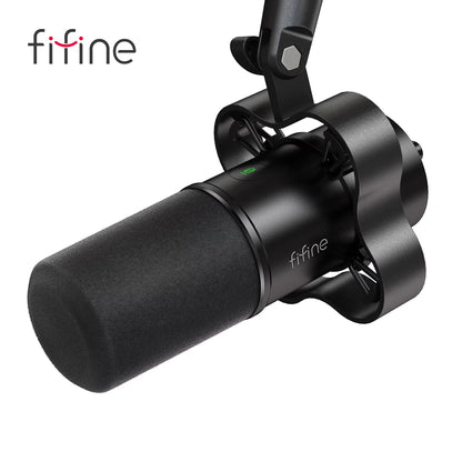 FIFINE K688 Neo USB/XLR Podcast Microphone – Dynamic Pro Mic, Mute & Monitor for Streaming, Gaming, Vocal & Music Recording Audio, for PC Smartphone Mixer, Boom Arm