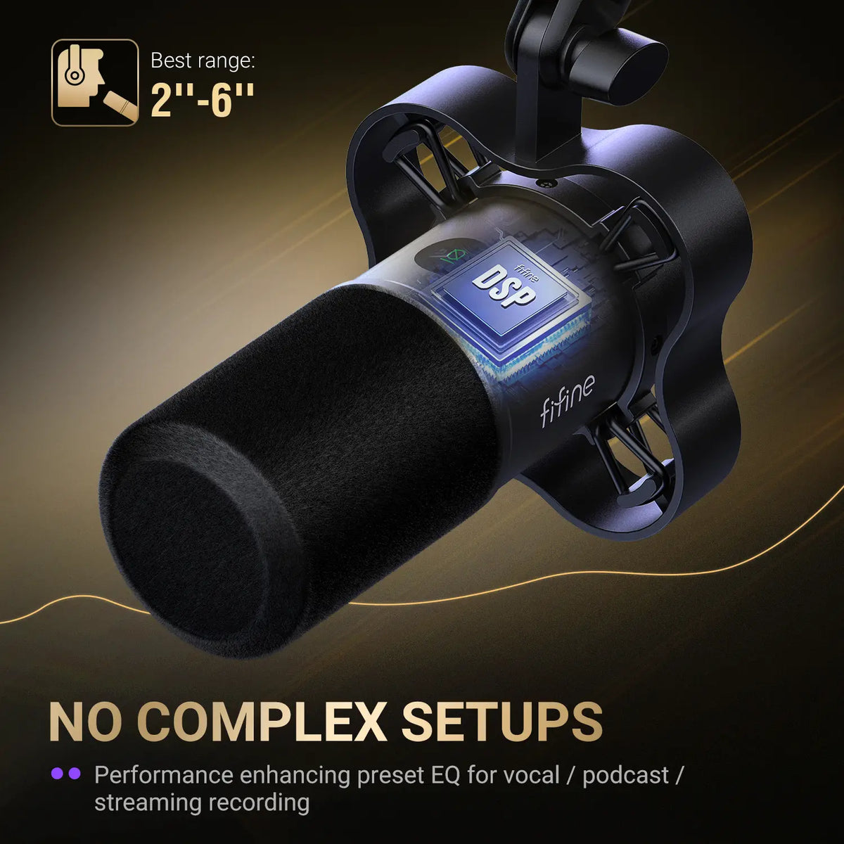 FIFINE K688 Neo USB/XLR Podcast Microphone – Dynamic Pro Mic, Mute & Monitor for Streaming, Gaming, Vocal & Music Recording Audio, for PC Smartphone Mixer, Boom Arm