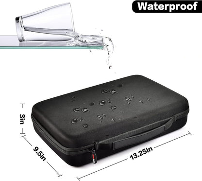 Battery Organizer Storage Case, Battery Vault Carrying Container Bag Holder - Holds 148+ Batteries AA AAA AAAA C D 9V Button Cell - with BT-168 Tester for Home&Garage- Black(Box Only)